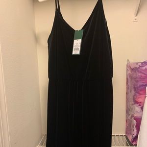 Velvet jumpsuit/overall with v back new with tag